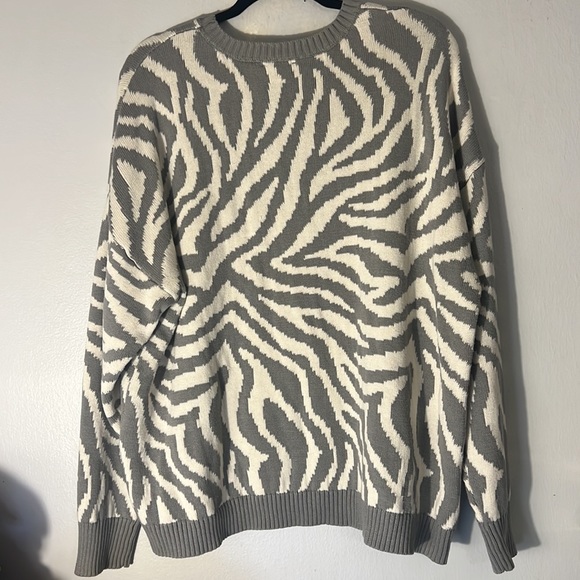 Jason Wu zebra print sweater cotton blend size large - Picture 4 of 5